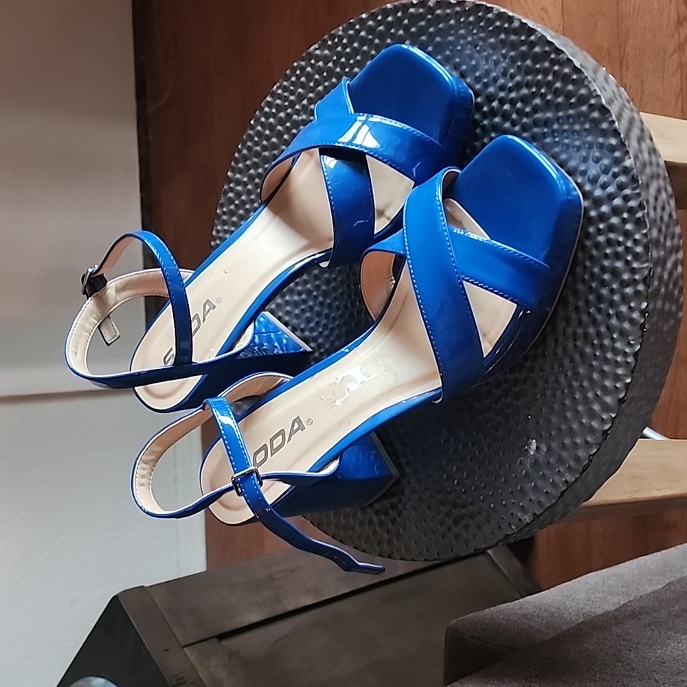 Blue Retro SODA Heels